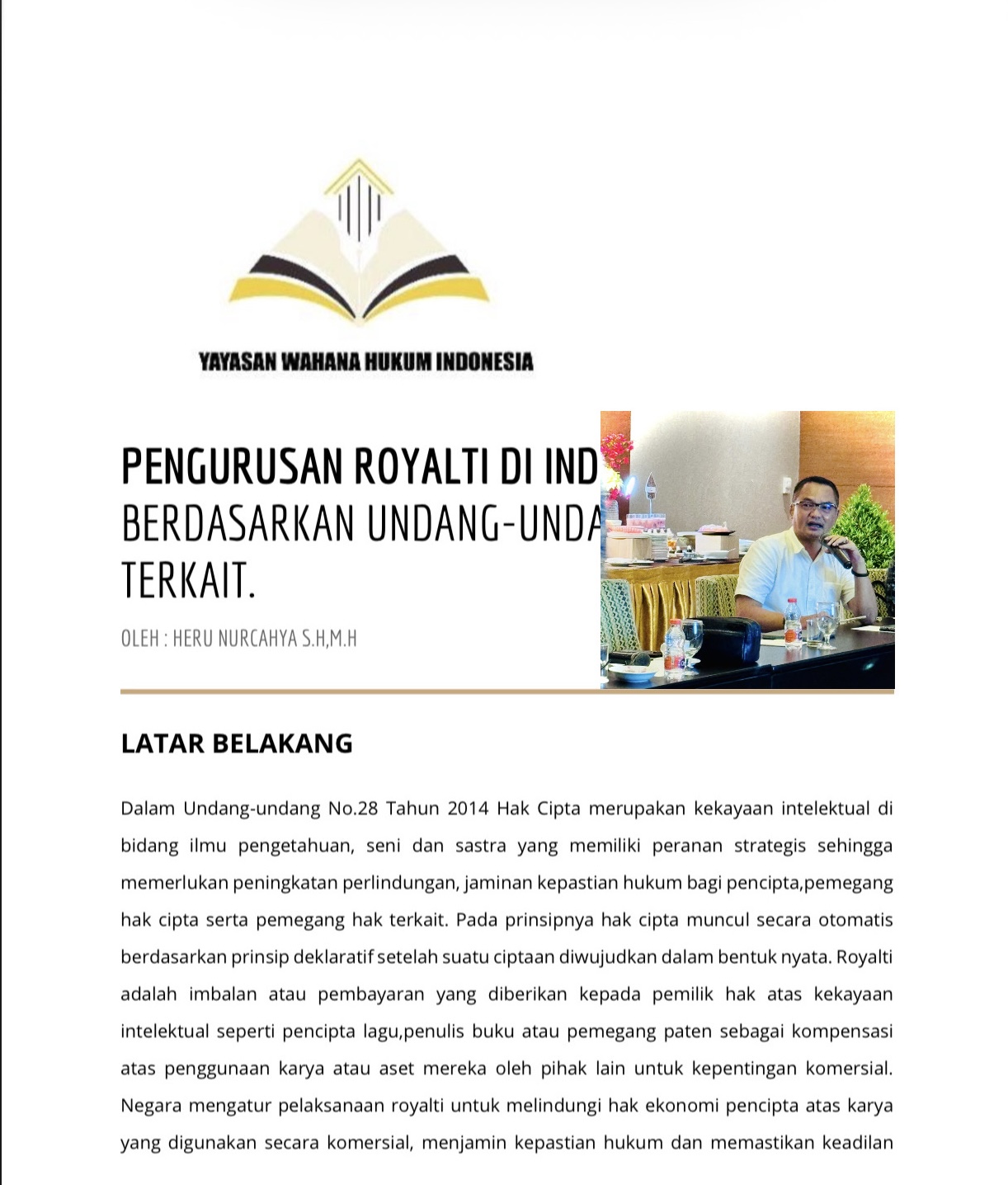 CARUT MARUT PENGURUSAN ROYALTI 